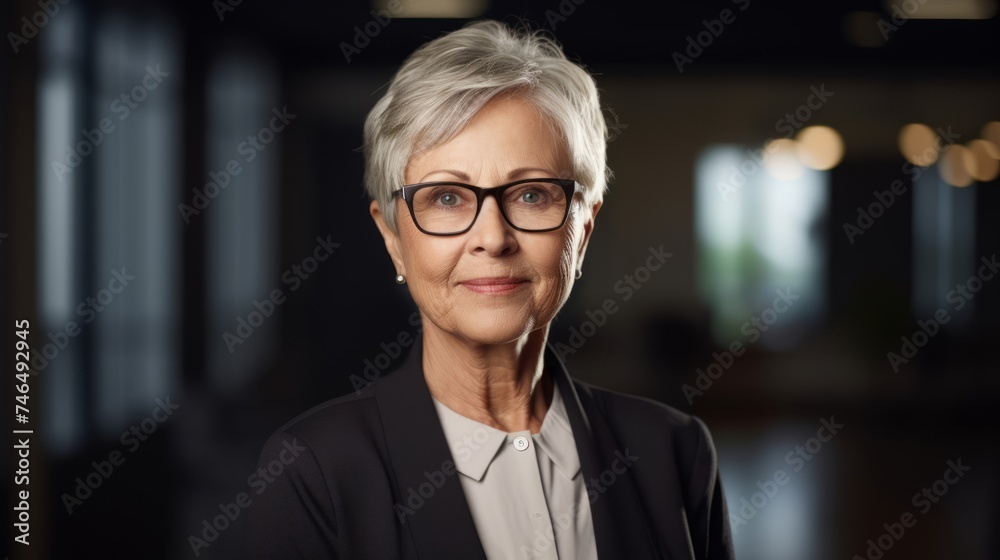 Executive secretary illuminated by studio lighting Executive secretary illuminated by studio lighting