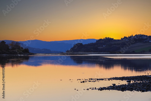 Sunset at Trondheim fjord