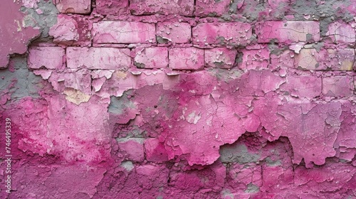 The background of an old pink brick wall. texture