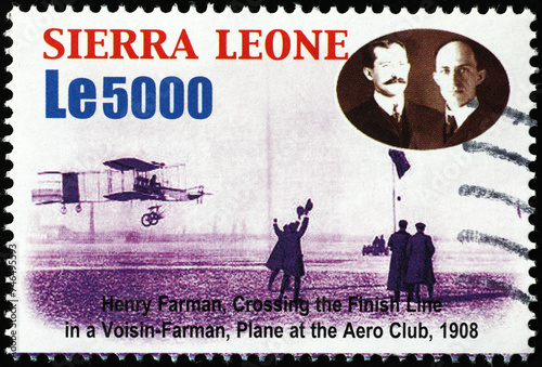 Pioneering flights by Henry Farman celebrated on postage stamp photo