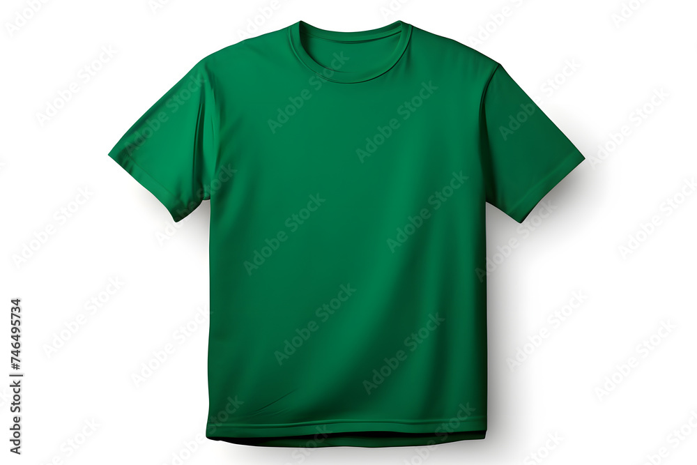 Mockup Green T-shirt front view isolated on white background Mockup Green T-shirt front view isolated on white background