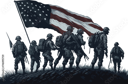 flag with people illustration
