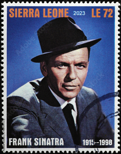 Frank Sinatra on postage stamp of Sierra Leone