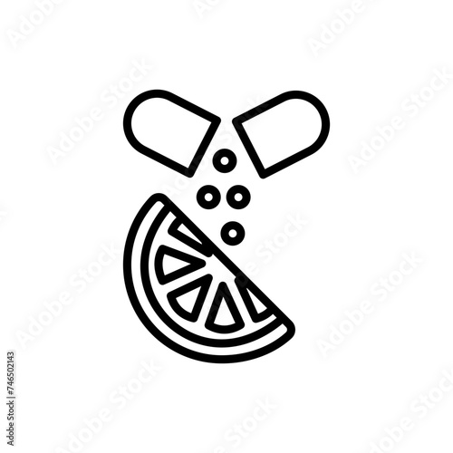 Vitamin linear icon. Modern outline vitamin logo concept on white background from Health and Medical collection. Suitable for use on web apps, mobile apps and print media.