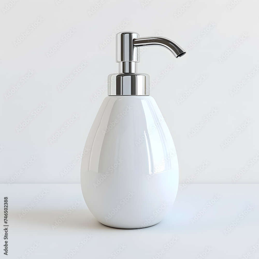 Soap dispenser mock up isolated on White Background Soap dispenser mock up isolated on White Background
