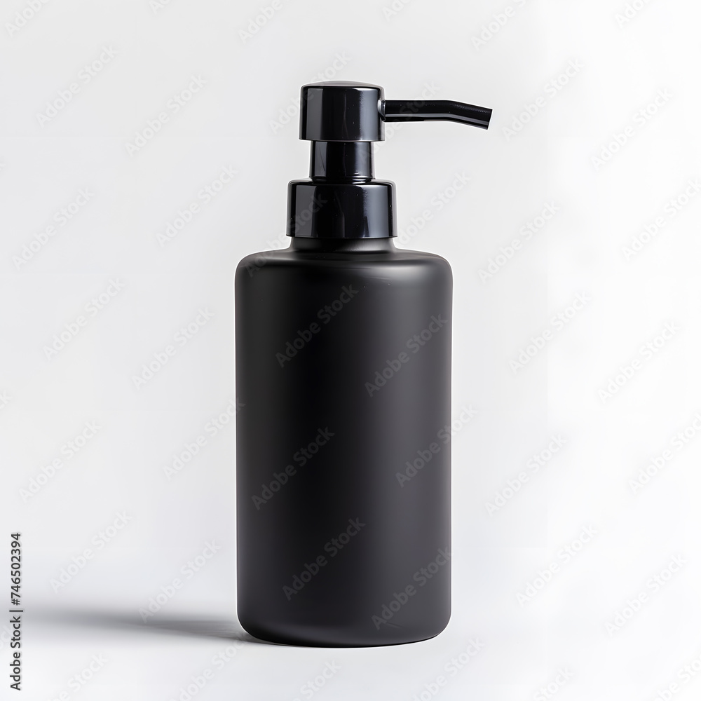 Black Soap dispenser mock up isolated on White Background Black Soap dispenser mock up isolated on White Background