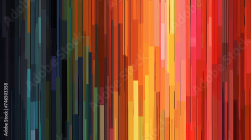 Piano keys spectrum multicolored.