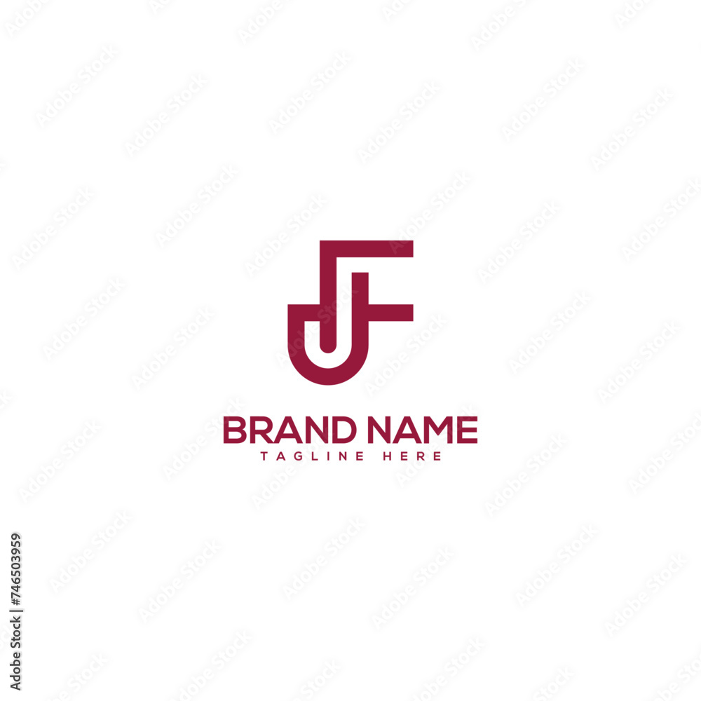 Abstract minimal letter JF FJ logo design vector element. Initials business logo. Abstract minimal letter JF FJ logo design vector element. Initials business logo.
