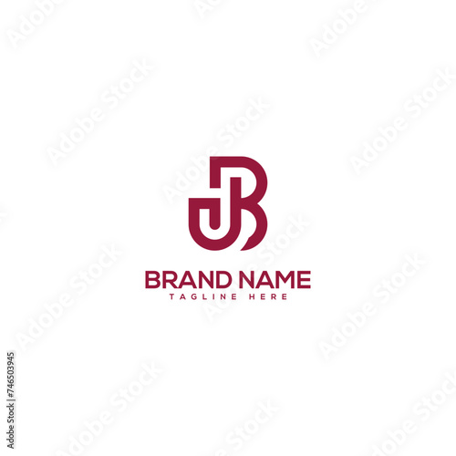 Abstract minimal letter JB BJ logo design vector element. Initials business logo.