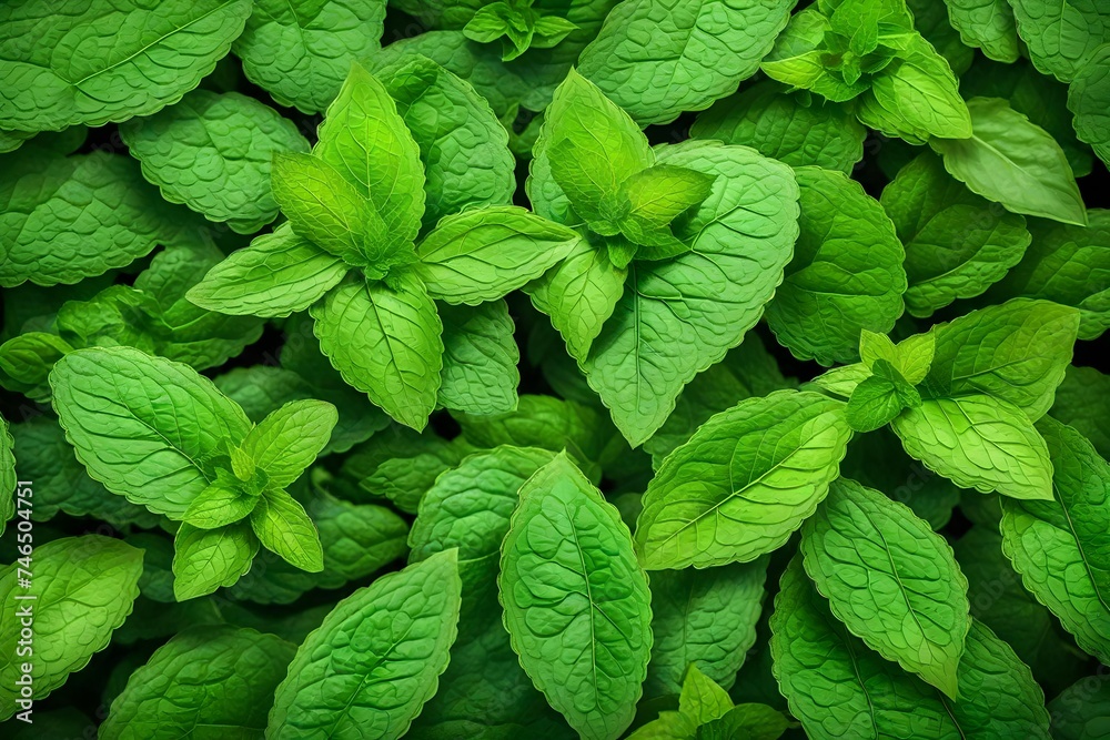 Mint leaf isolated clipping path - obrazy, fototapety, plakaty 