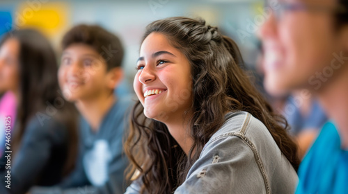 Group of Diverse High School Friends Sharing a Joyful Moment Together © Farnaces