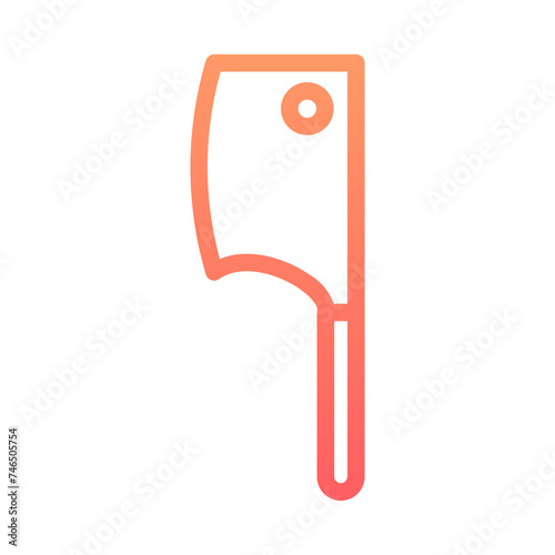 Butcher Knife Gradient Linear Style