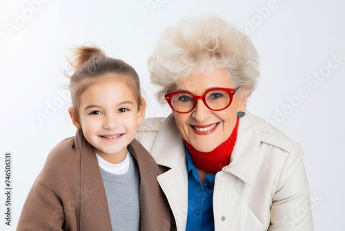 Une mamie avec l'un de ces petits-enfants pour la fête des grands-mères