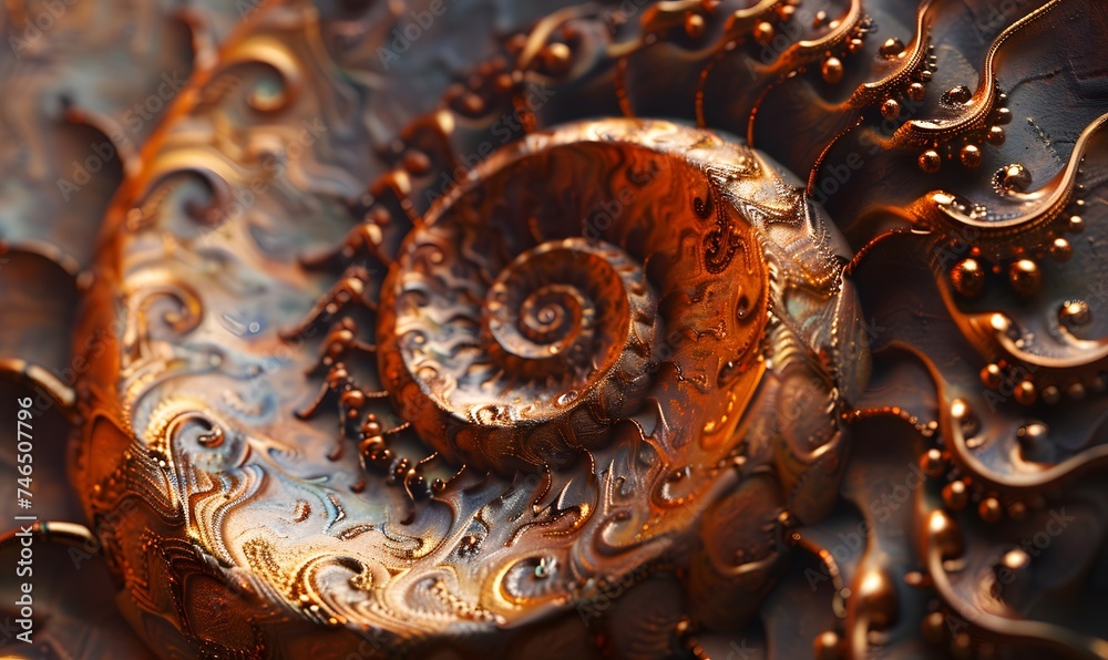 Spiral background 3d design, generated by AI