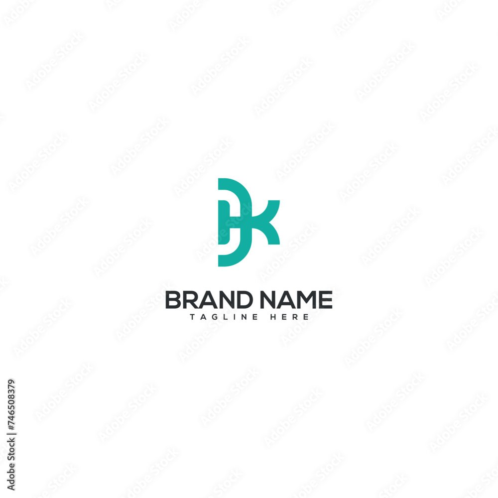 Minimal unique letter HK KH monogram logo design template. Initials Business logo.