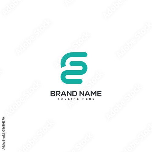 Minimal unique letter GS SG monogram logo design template. Initials Business logo.