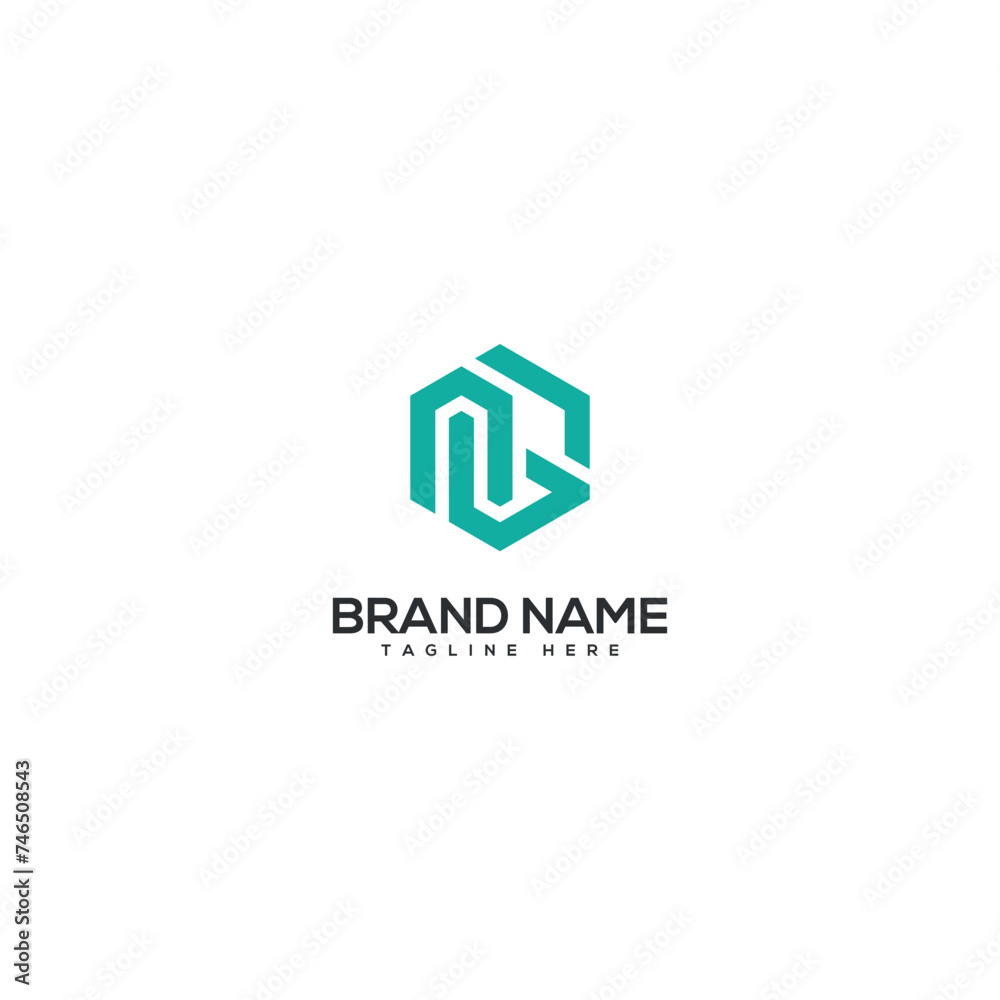 Minimal unique letter NG GN monogram logo design template. Initials Business logo