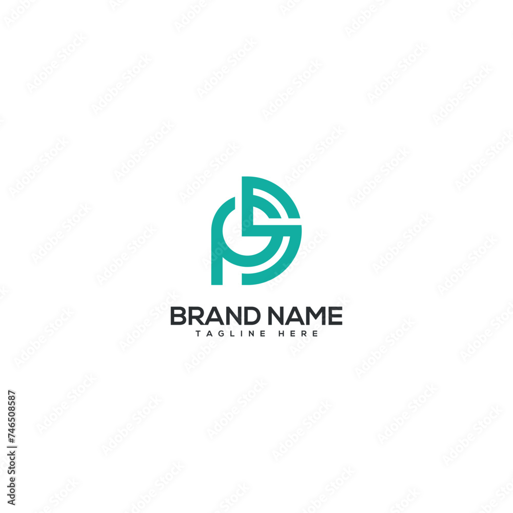 Minimal unique letter PS SP monogram logo design template. Initials Business logo. Minimal unique letter PS SP monogram logo design template. Initials Business logo.