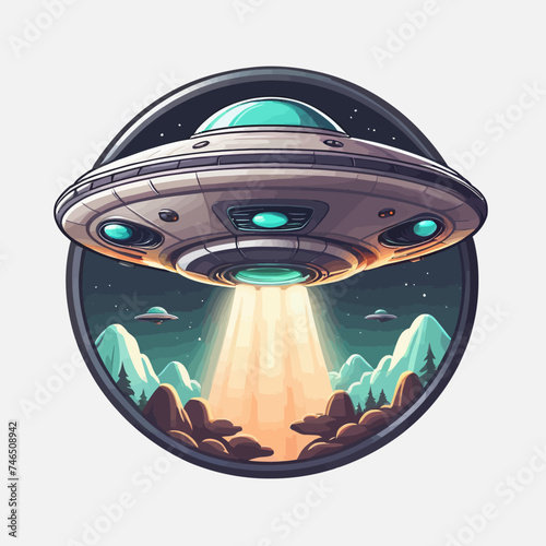 Ufo Cartoon Design Very Cool