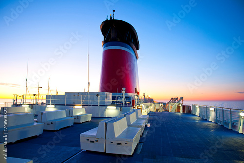 A top deck of the ferry photo