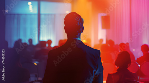 silhouette of a person at the concert