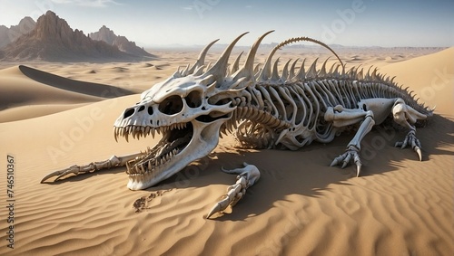 skeleton in the desert