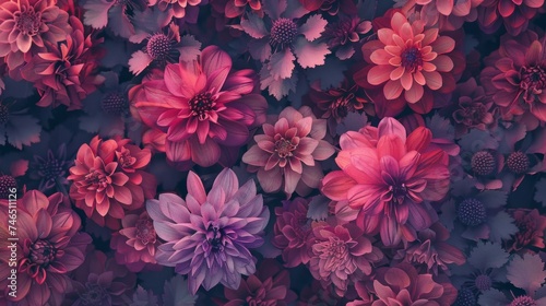 Abstract background of flowers. Close-up. © Emil