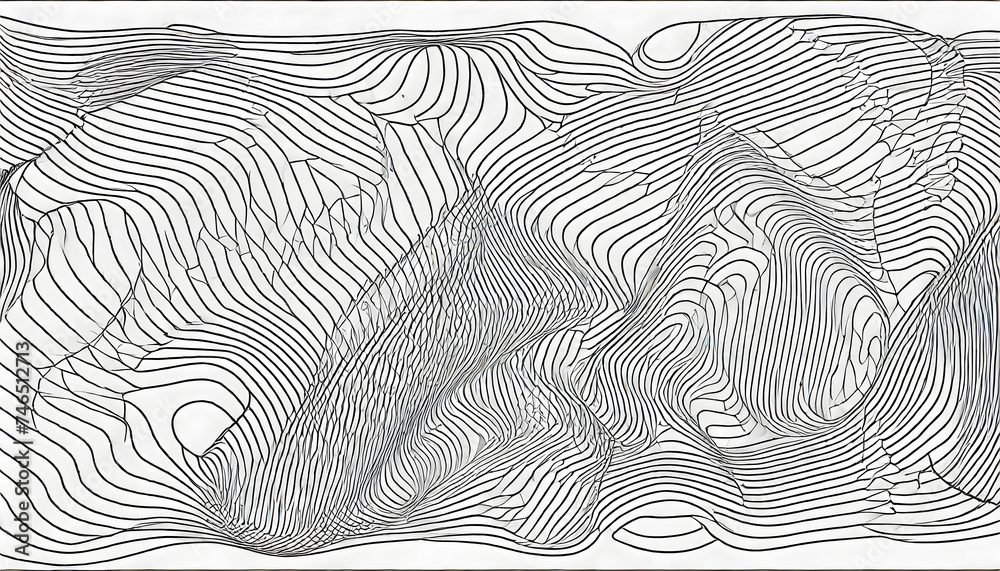 black and white background Rhythmic Essence: A Serene Composition of Mathematical Curves Mirroring Nature’s Understated Complexity