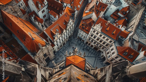 View from the top of st. nicholas church in mala strana photo