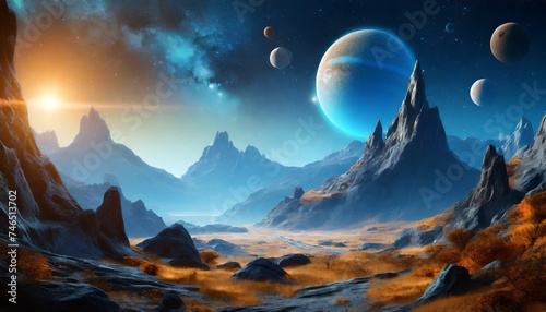 alien planet in space