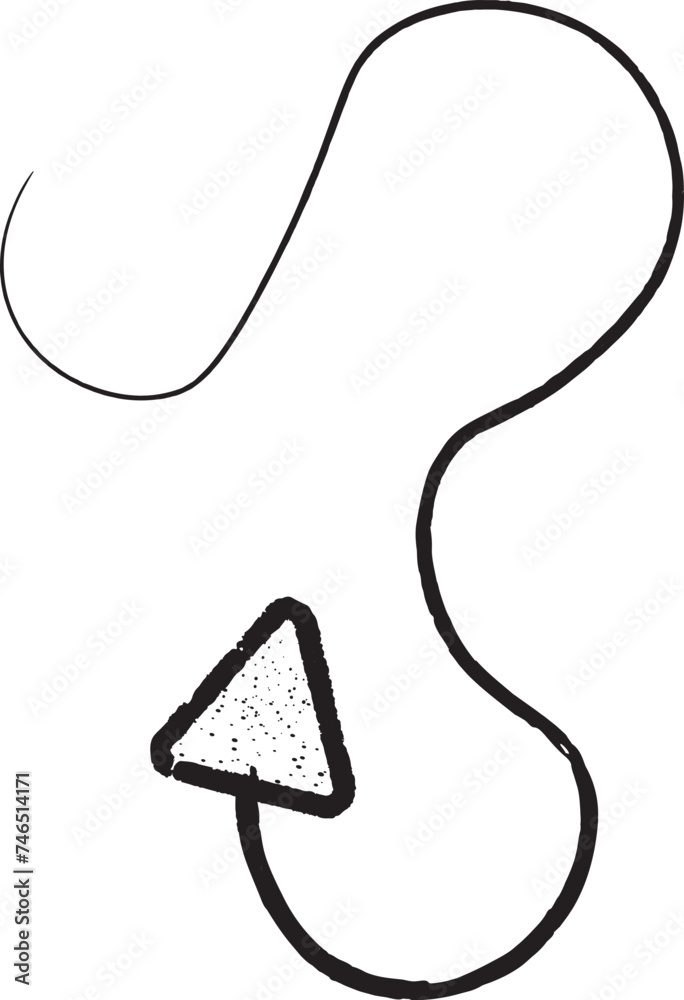 Obraz premium Hand Drawn Straight Arrow