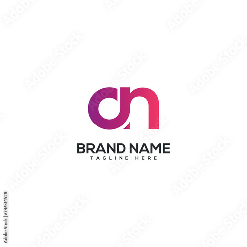 Modern colorful letter AN NA logo design vector element. Initials business logo.