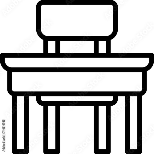 chair and desk icon