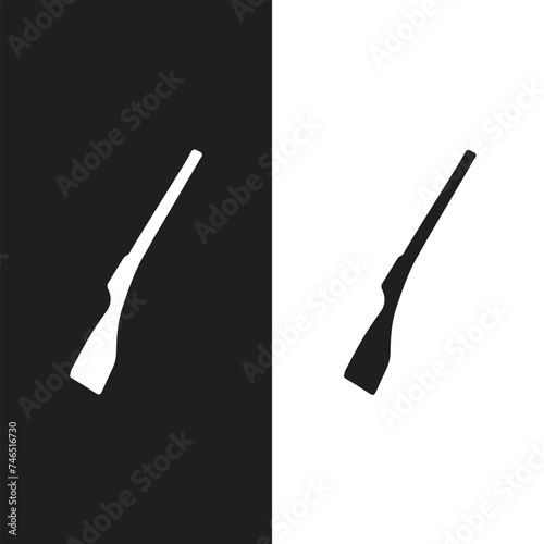 Police shotgun icon. Outline police shotgun vector icon for web design isolated on white background 
