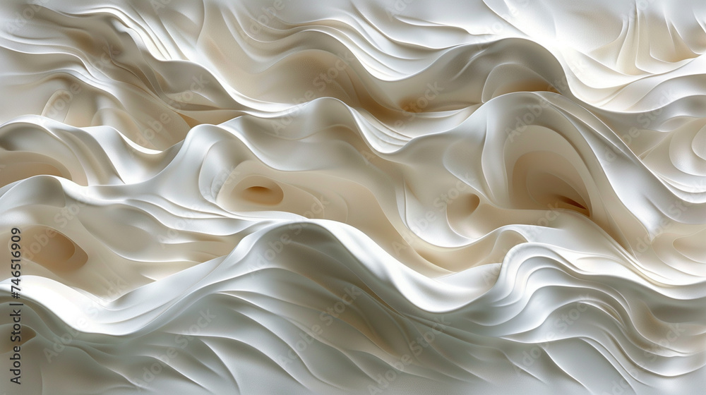 Obraz premium white wavy pattern