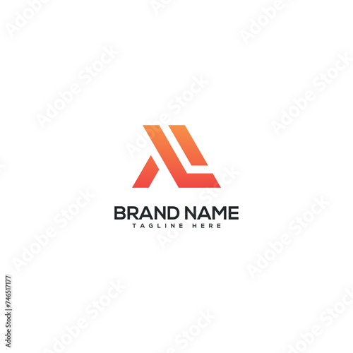 Free Download Modern colorful letter AL LA logo design vector template. Initials business logo. - GFXLoad