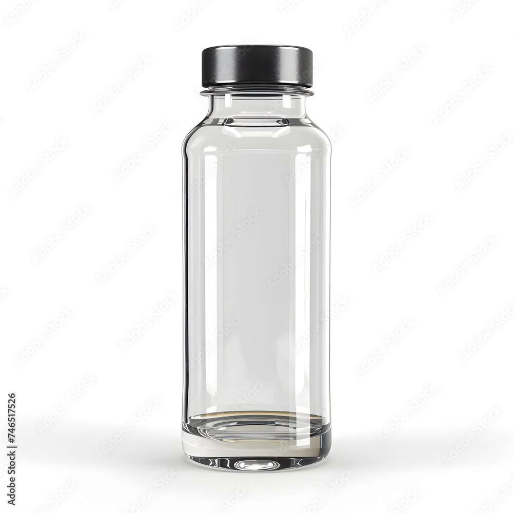 Clear water bottle isolated on white background. Hydration and health Clear water bottle isolated on white background. Hydration and health