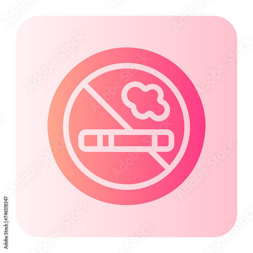 no smoking gradient icon
