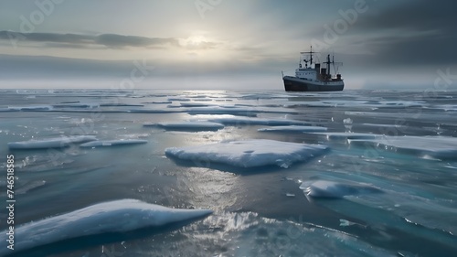 ship in the sea