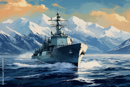 watercolor Destroyers these are fast heavily armed warships