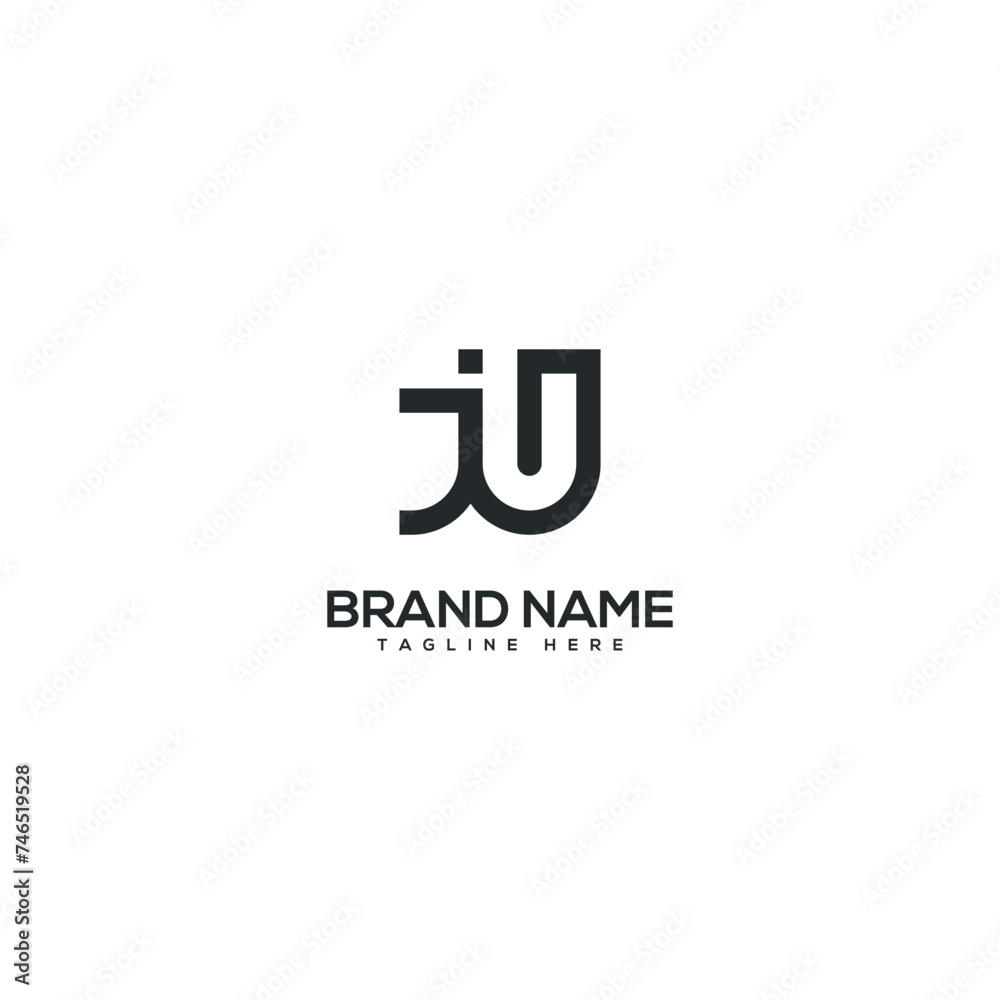 Modern letter JU UJ logo design vector template. Initials monogram icon. Modern letter JU UJ logo design vector template. Initials monogram icon.