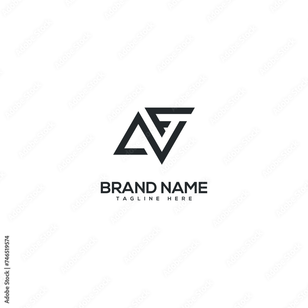 Modern letter NF FN logo design vector template. Initials monogram icon.