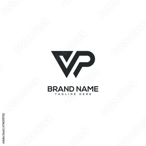 Modern letter WP PW logo design vector template. Initials monogram icon.