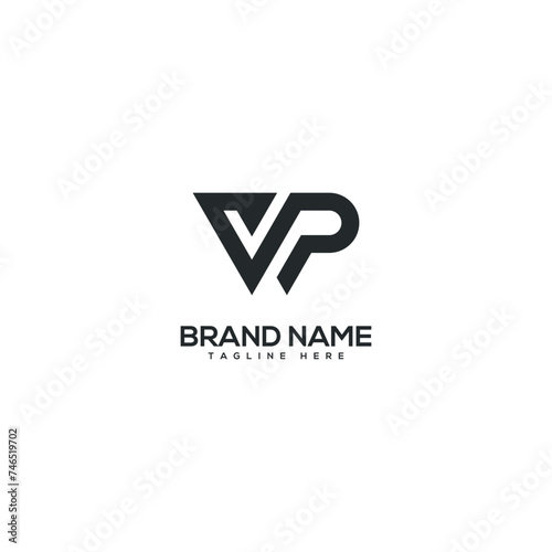 Free Download Modern letter WP PW logo design vector template. Initials monogram icon. - GFXLoad