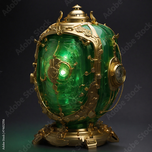 Green Golden Lantern Design Ai generate