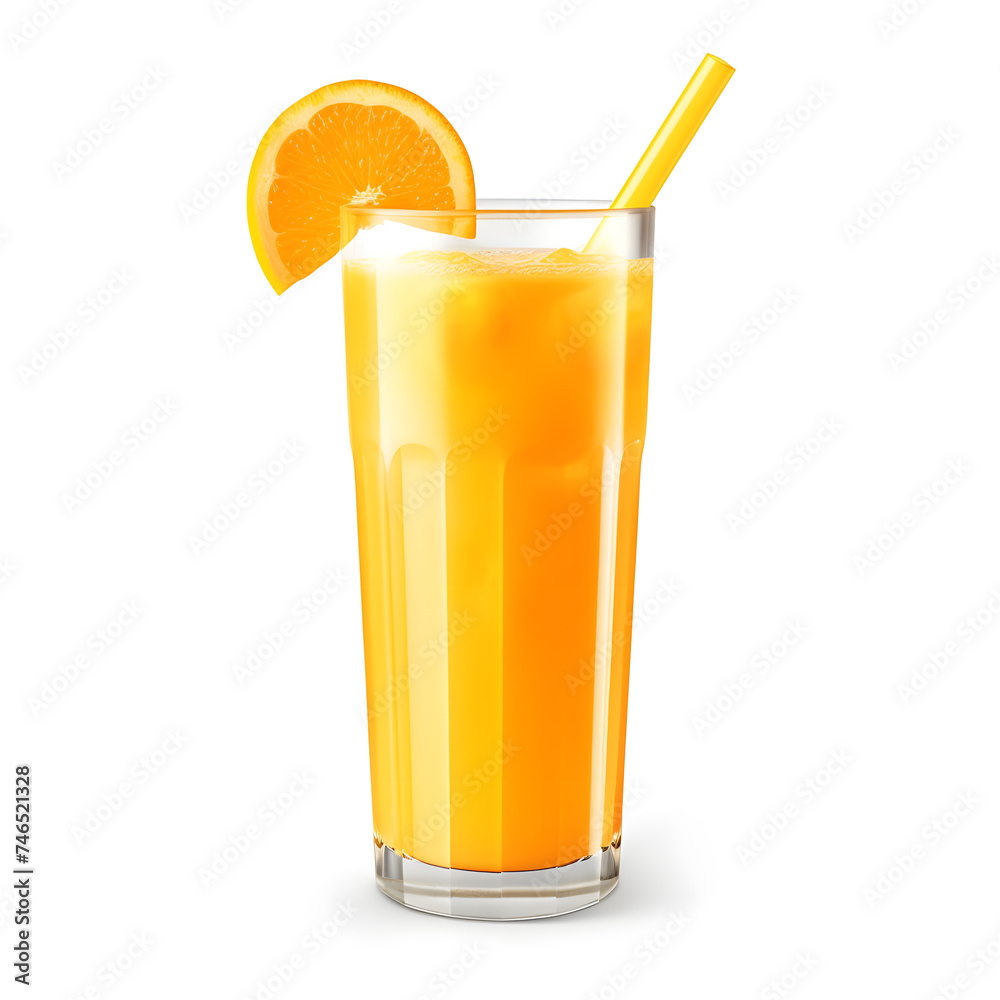 Orange juice glass isolated on white background Orange juice glass isolated on white background