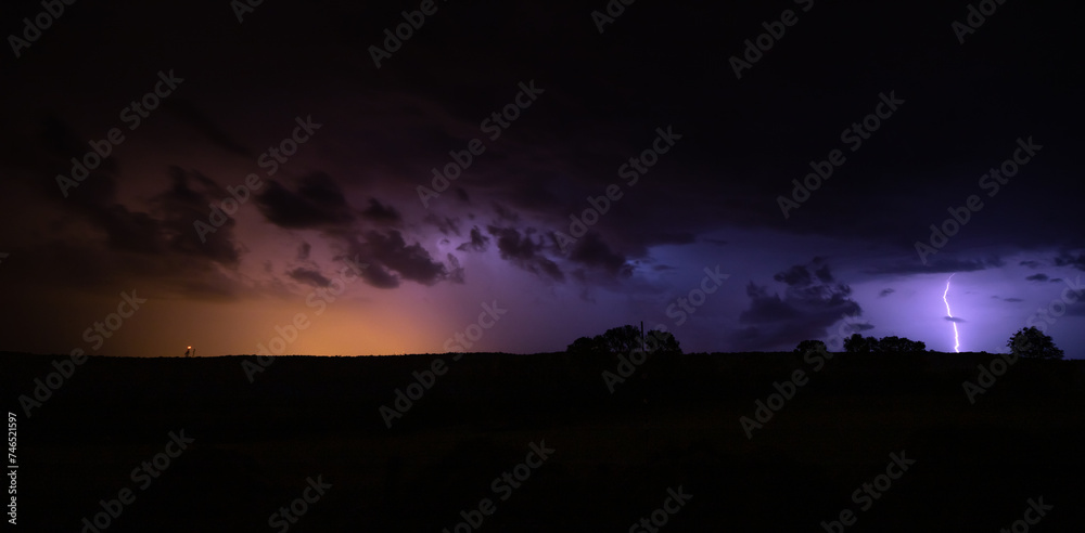 Lightning during a storm Lightning during a storm