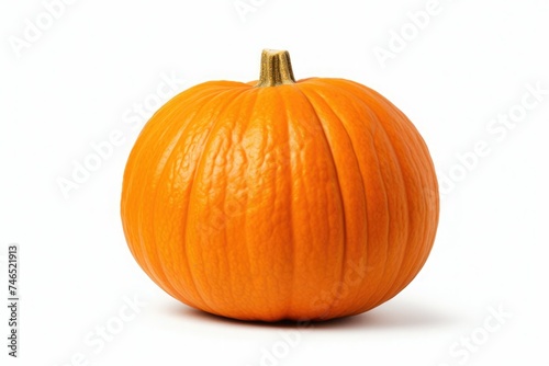 Orange pumpkin on white background
