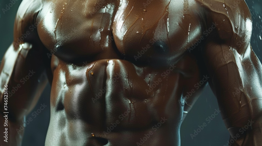 Defined Abdominal Muscles Close-up Defined Abdominal Muscles Close-up