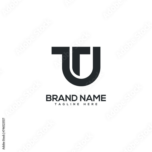 Modern letter TU UT logo design vector template. Initials monogram icon.